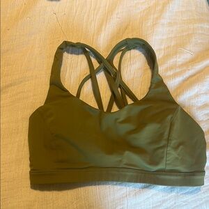 Olive Green Strappy Sports Bra- free to be serene light support C/D